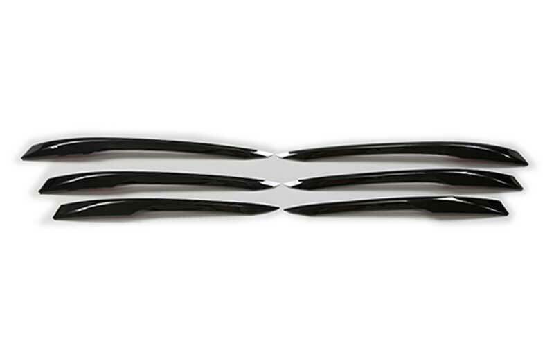 for Chevrolet Malibu 19-24 Black Steel Front Bumper Fog Light Lamp Strip Trim 6P