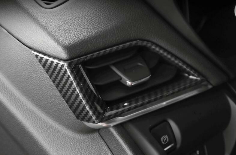 for Cadillac CT4 2020-24 Carbon Fiber Console LR AC Air Outlet Vent Cover Trim