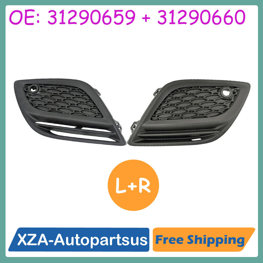 Pair Front Bumper Cover Fog Light Grille Left Right for Volvo XC60 2011-2013