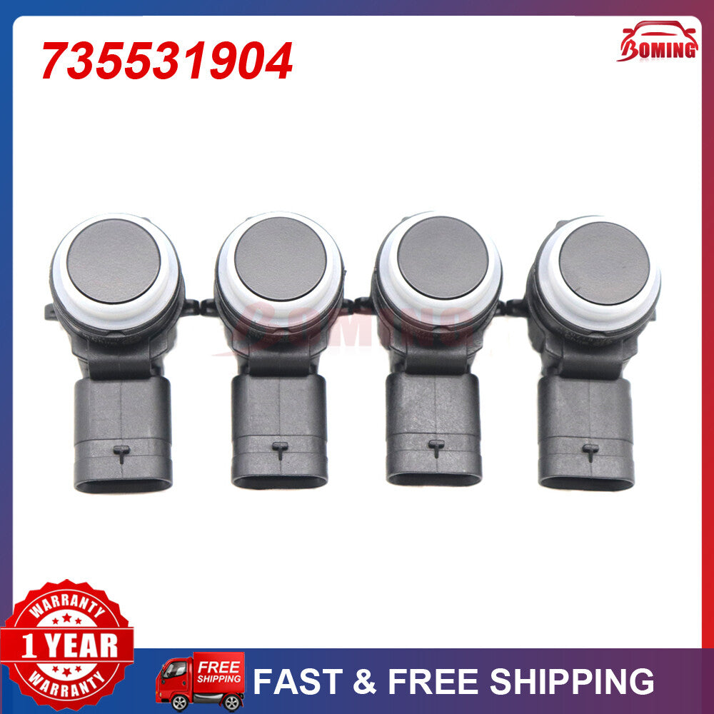 4-pack of new PDC parking sensors 735531904 for Fiat 500L 500X Fiorino Qubo 53385934