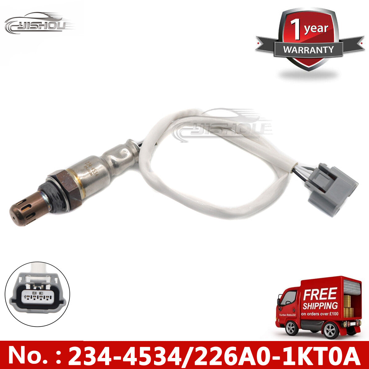 The downstream oxygen (O2) sensor is suitable for 2012-2019 for Nissan Versa 1.6L 226A0-1KT0A 234-4534
