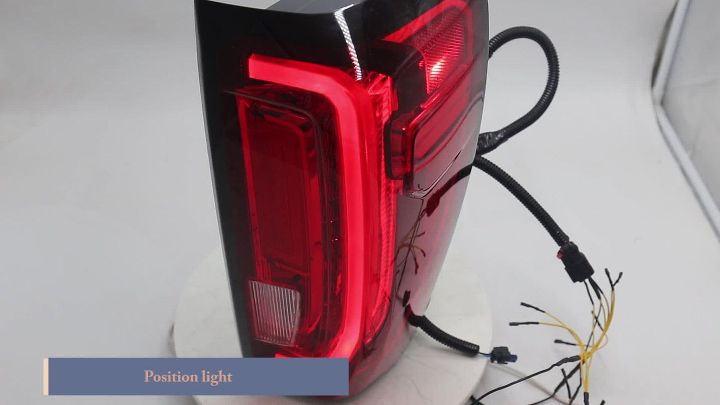 Suitable for 2019-2023 for GMC for Sierra 1500 factory full LED taillights and brake lights (left and right).