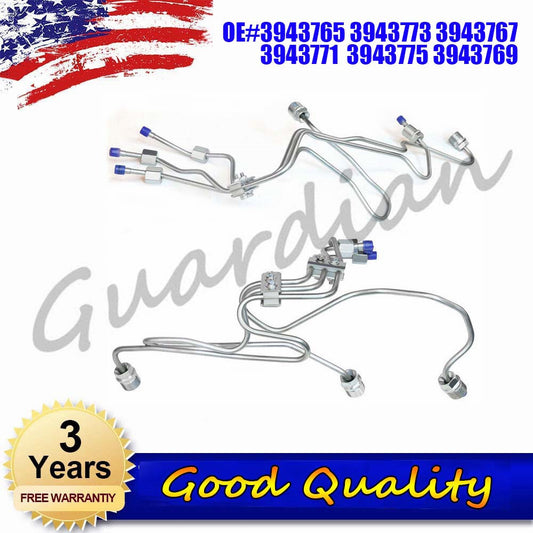 One fuel injection line for engines with VP44 pump, 1998.5-2002, 24 volts, 5.9 liters.