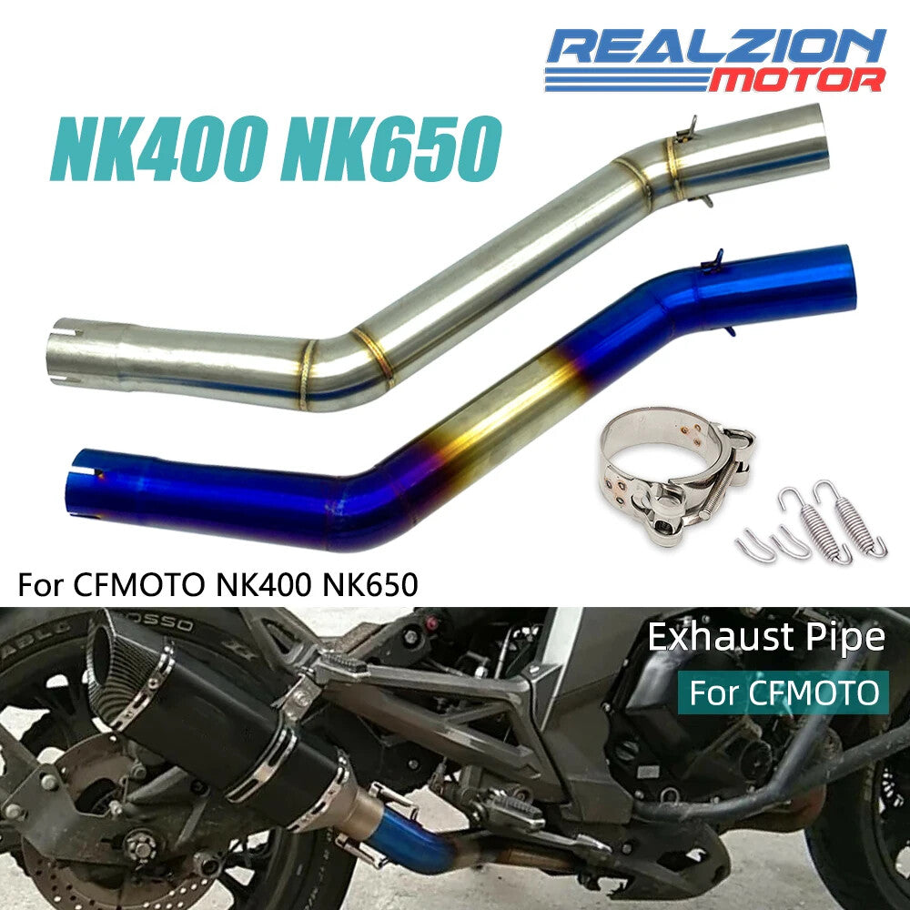 Slip On Middle Exhaust Pipe Connector Added Coating Process For CFMOTO NK400 650