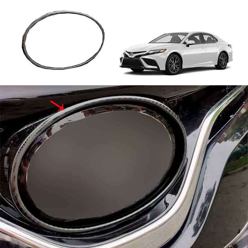 Carbon Fiber Steel Front logo badge cover decor Trim for Toyota for Camry 2018-2023