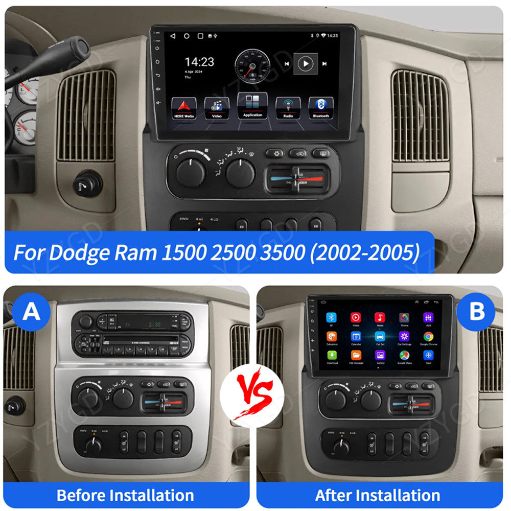 9 Android Auto CarPlay for Dodge for Ram 2002-2005 Car Stereo Radio GPS Multimedia