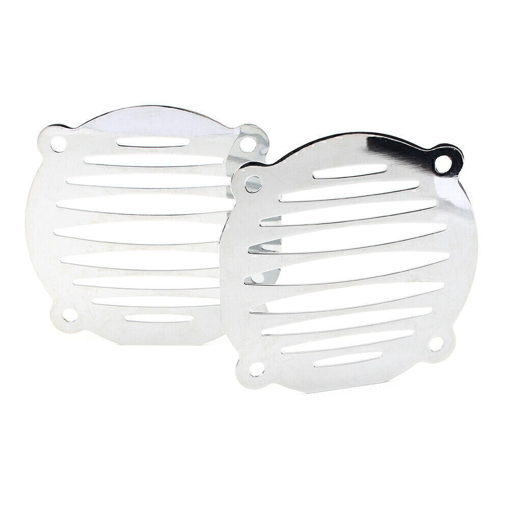 2x Chrome Motorcycle Speaker Grill Cover for Harley Electra Glide FLHT 2000-13