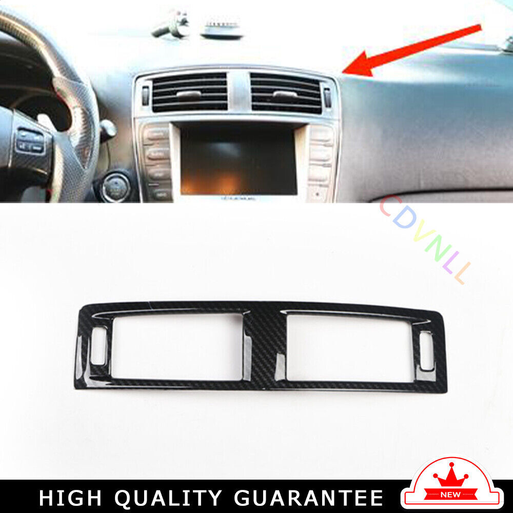 Middle Air Outlet Vent Cover Trim Fit for Lexus IS 2006-2011 Black Carbon Fiber