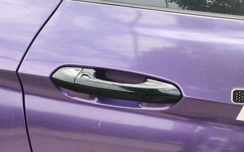 Side Exterior Door Handles Cover Carbon Fiber Style for Ford for Mustang 2016-2021