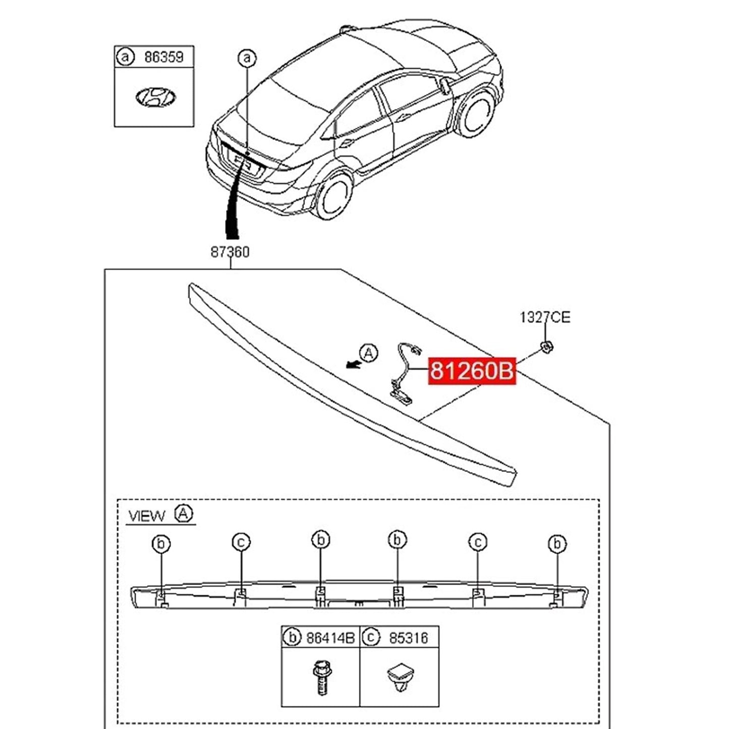 Trunk lock Boot Release Switch Tailgate Opening Button Switch for Hyundai for Kia
