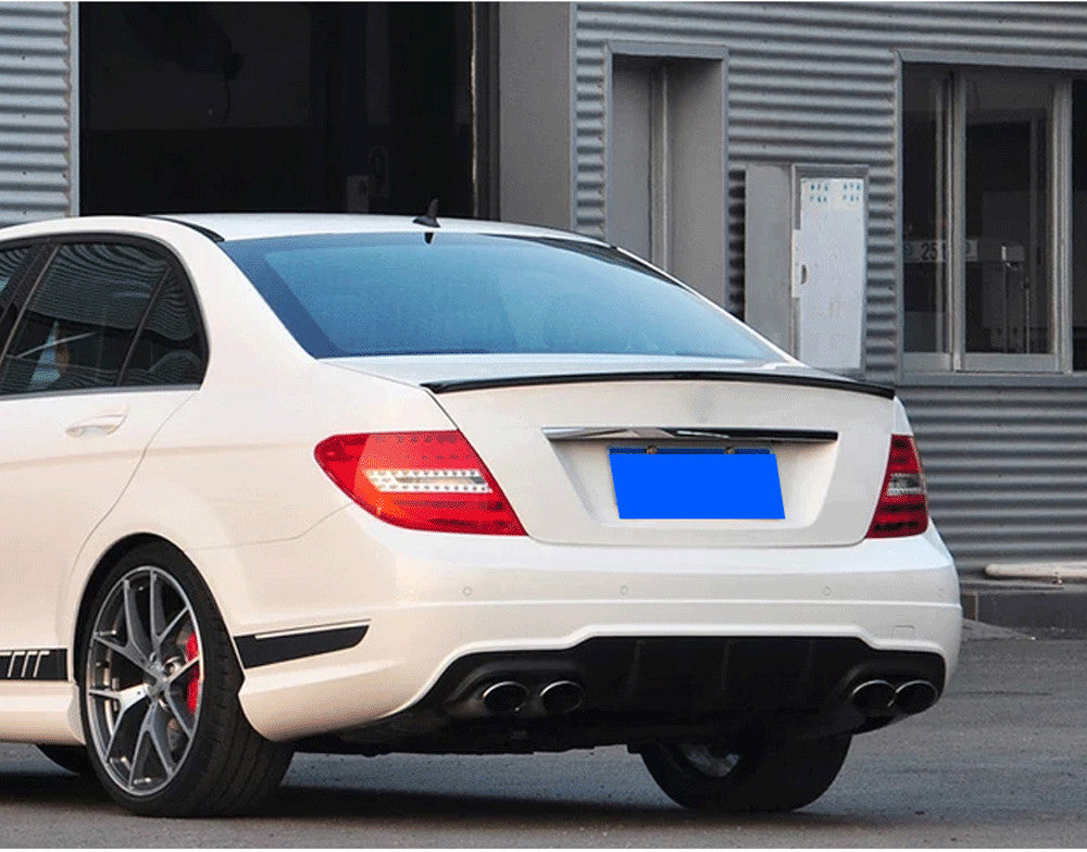 for Mercedes-Benz W204 C180 C63 08-13 REAL Carbon Rear Trunk Spoiler Wing Lip