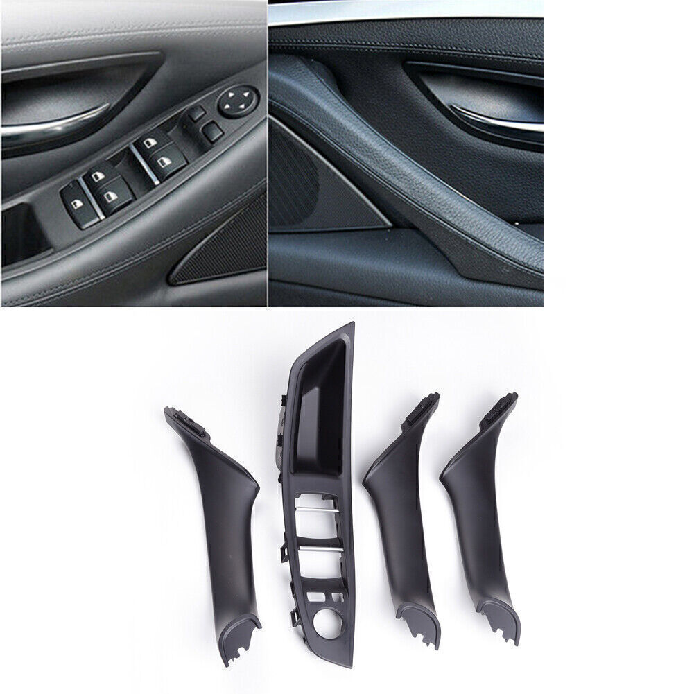 for BMW F10 F11 F18 Black Car Window Door Handle Lift Switch Button Frame Panel