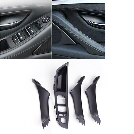 for BMW F10 F11 F18 Black Car Window Door Handle Lift Switch Button Frame Panel