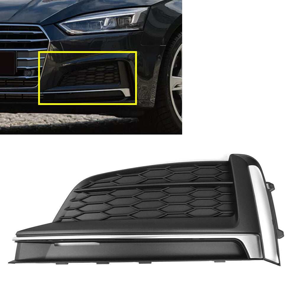 Front Bumper Fog Light Lamp Grill Bezel Cover for Audi A5 S5 2017-2020
