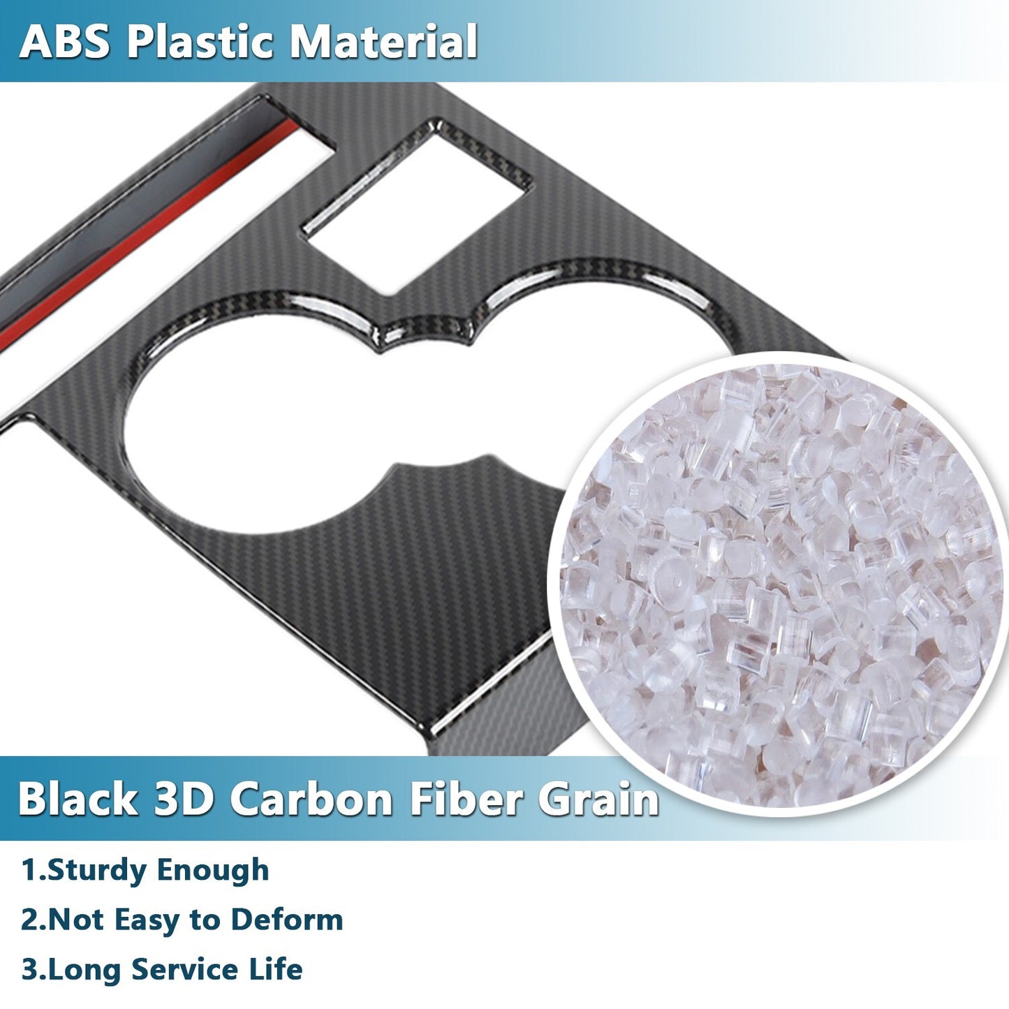 Carbon Fiber Water Cup Holder Panel Trim for Dodge Nitro/ for Jeep Liberty 2007-2012