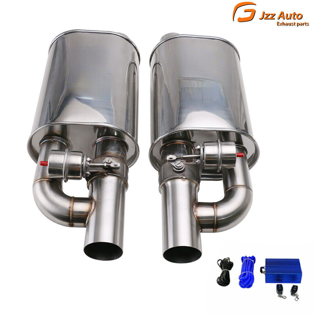 Set 3 In/out Adjust Sound Value Muffler Exhaust WITH Exhaust Valve 8.5 6 