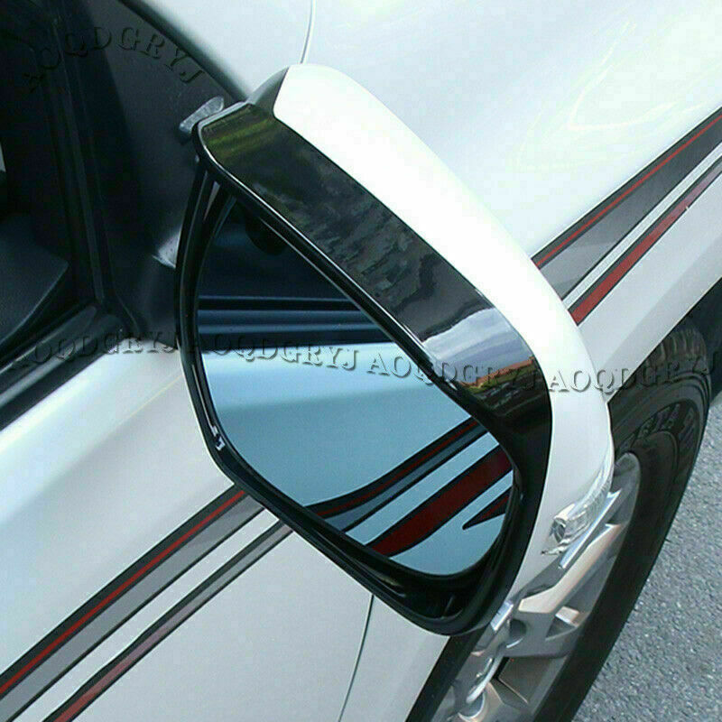 for Land Cruiser 2016-21 Glossy Black Rearview Mirror Frame Rain Guard Sun Visor