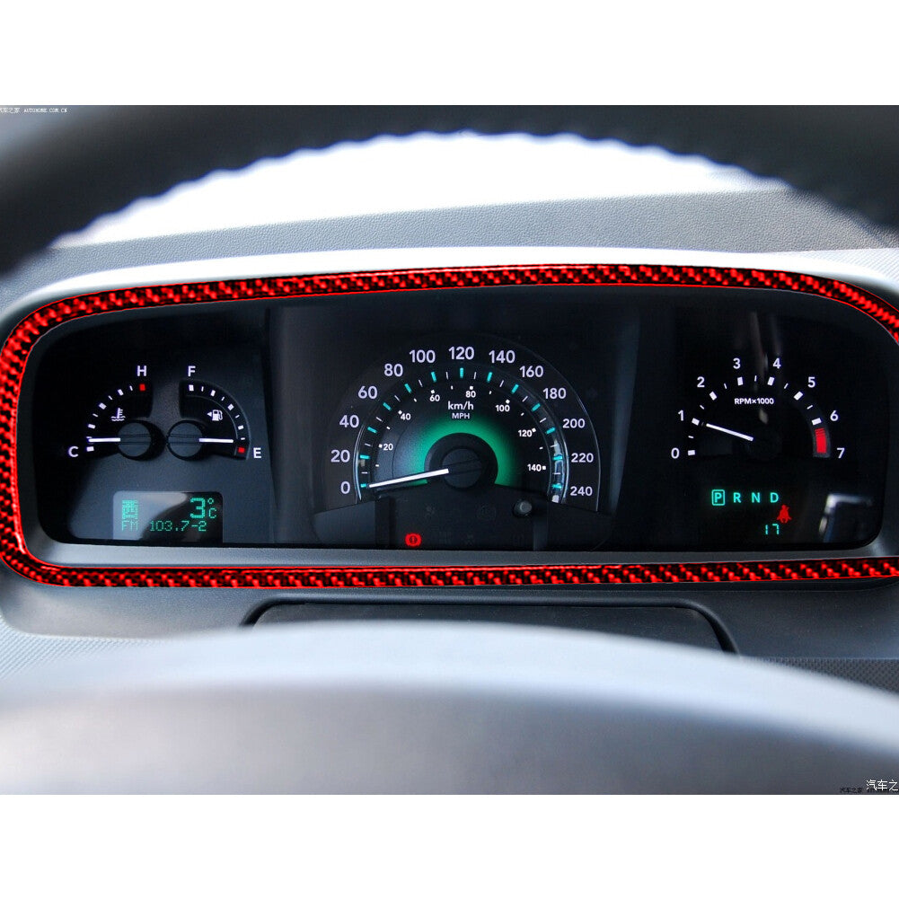 Carbon Fiber Interior Dashboard Frame Trim Cover for Dodge Journey 2009-2010 Red