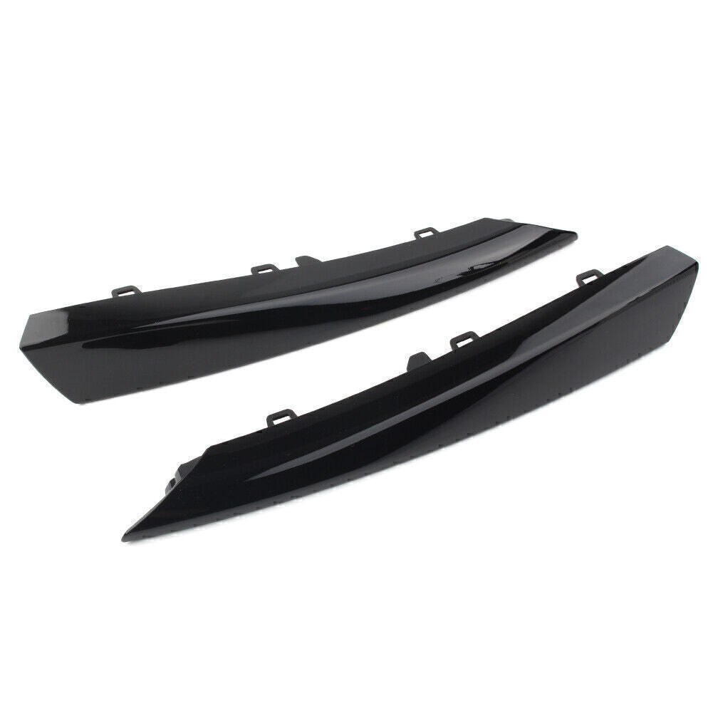 for Jaguar XF 2012-2015 14 Black 2x Front Bumper Side Grille Insert Cover Trim