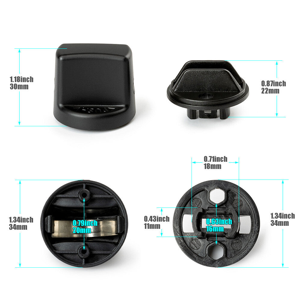 2-Piece Keyless Ignition Start Switch Blade Cap and Insert for Mitsubishi Lancer 08-17