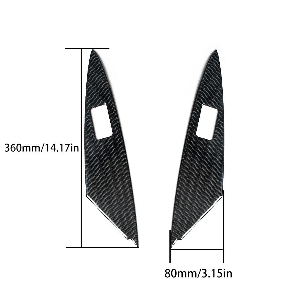 Carbon Fiber Rear Door Window Lift Panel Cover Trim for Toyota for Camry 2007-2011