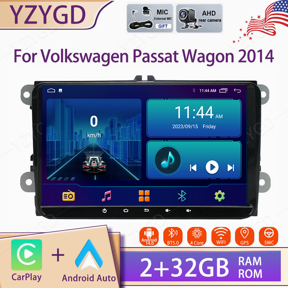 for Volkswagen for Passat Wagon 2014 Stereo Android Carplay Car Radio GPS Screen FM