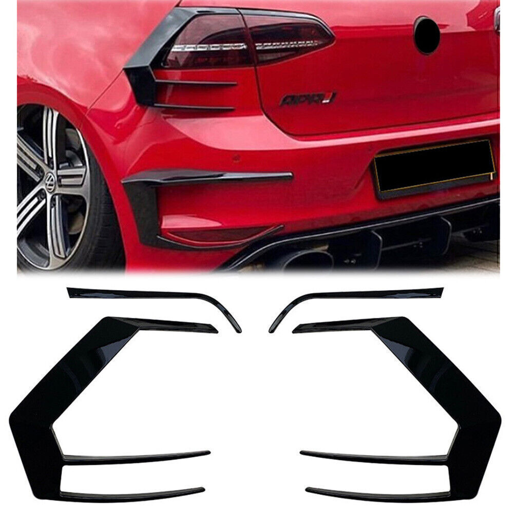 4X Black Rear Taillight Cover for VW for Golf 7 R GTD Mk7 2013-2016 15 14