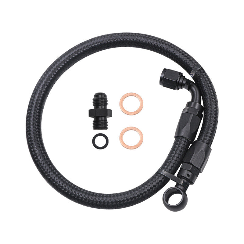 Automotive braided fuel line hose adapter accessories nylon stainless steel universal