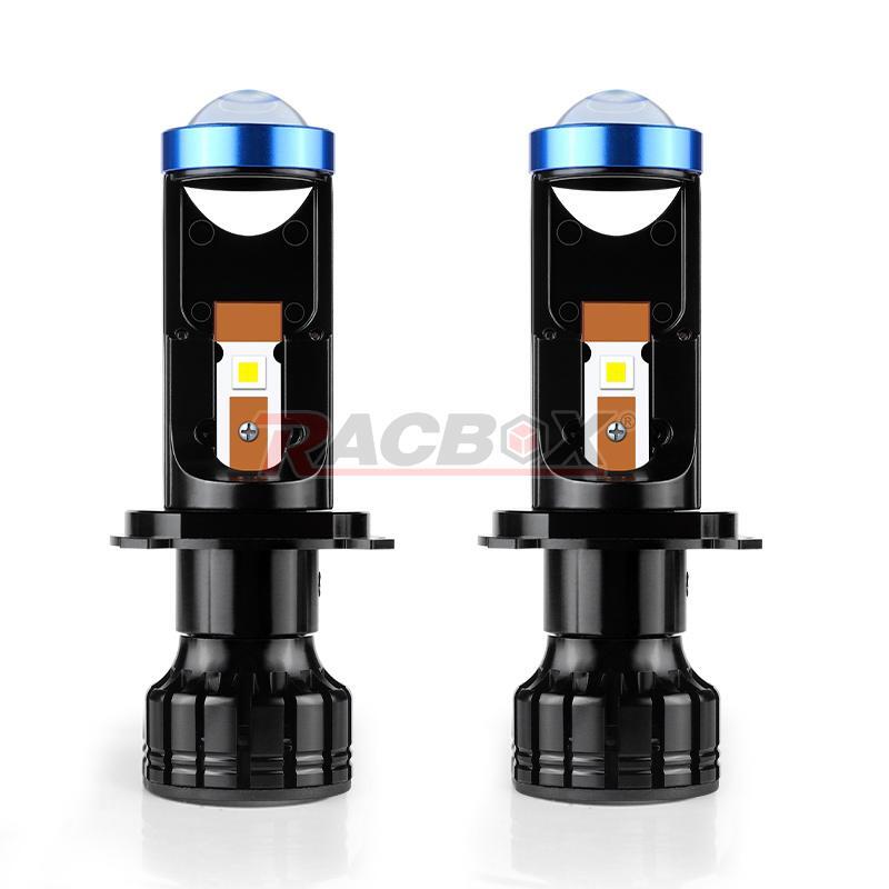 2X H4 9003 for Mini Bi-LED Projector LED Lens LHD Hi/Lo Beam Bulb Headlight Retrofit