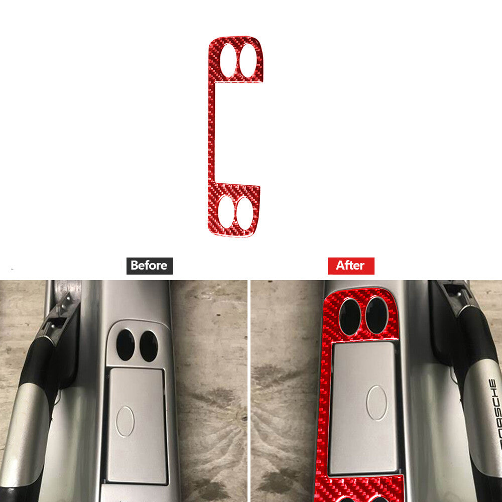 Red Carbon Fiber Electric Window Trim for Porsche /996