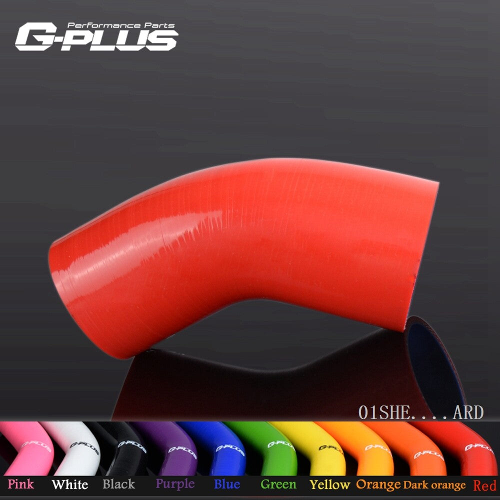 new silicone 45mm-63mm elbow reducer turbine hose with red tubing