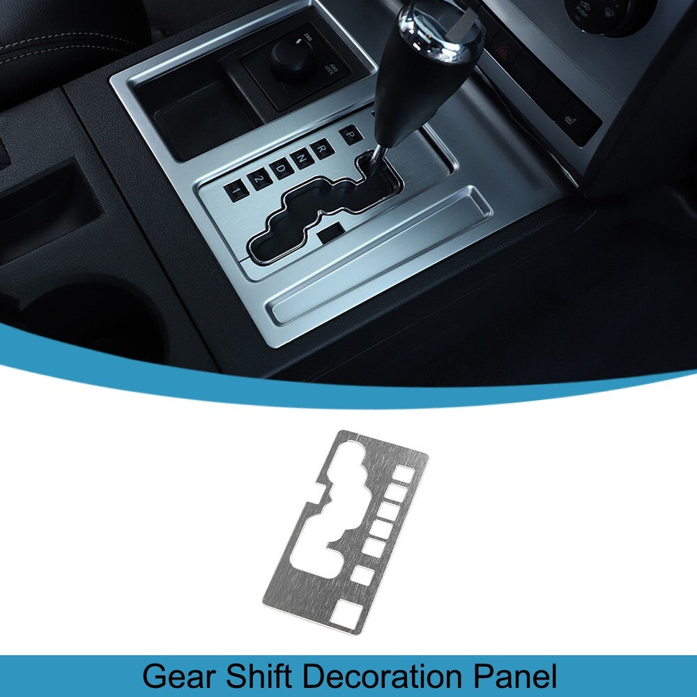 Silver Central Gear Shift Panel Cover Trim for Dodge Nitro/ for Jeep Liberty 2007-12