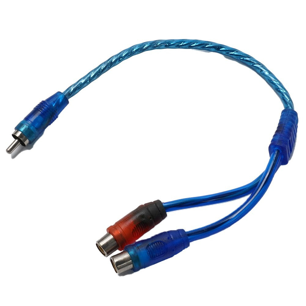 30cm AV cable with 2 female to 1 male connector, suitable for car audio cables