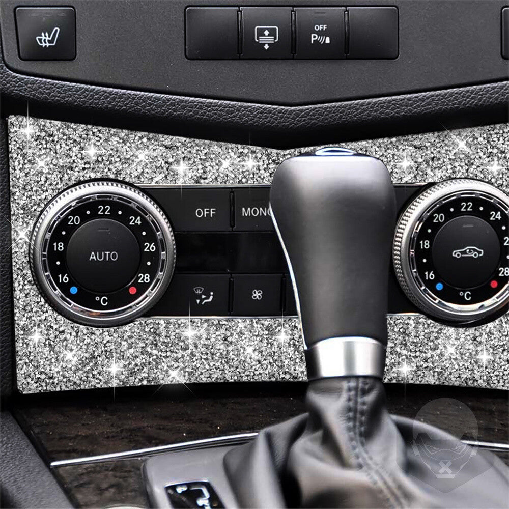 Bling Crystal Air Conditioning Knob Control Trim for Benz C Class W204 2007-2010