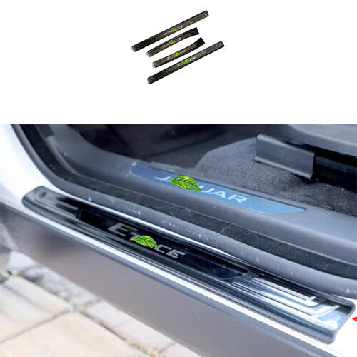 Cover Protector for Jaguar E-Pace 18-23 Outer Door Sill Black Steel Scuff Plate