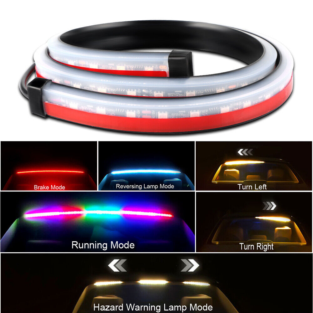 3rd Tail Brake Reverse Windshield LED Light Strip Turn Signal Running Sequential