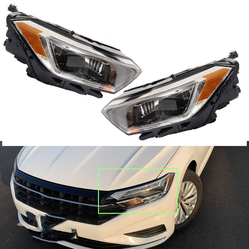 Front Headlamp Pair for Volkswagen for Jetta MK7 2019 2020 Euro Version Left Right