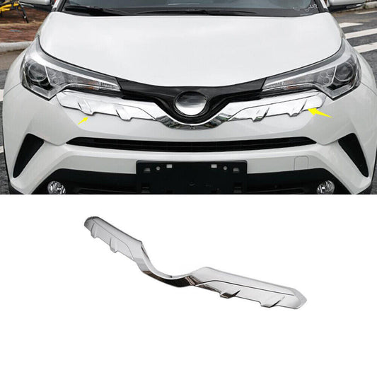 1PCS ABS Chrome Front Centre Grille Mesh Grill Strip for Toyota CHR C-HR 2018-22