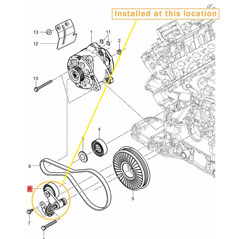 Equipment Manufacturer ( ) for Bentley Group drive belt tensioners: 079903133BG