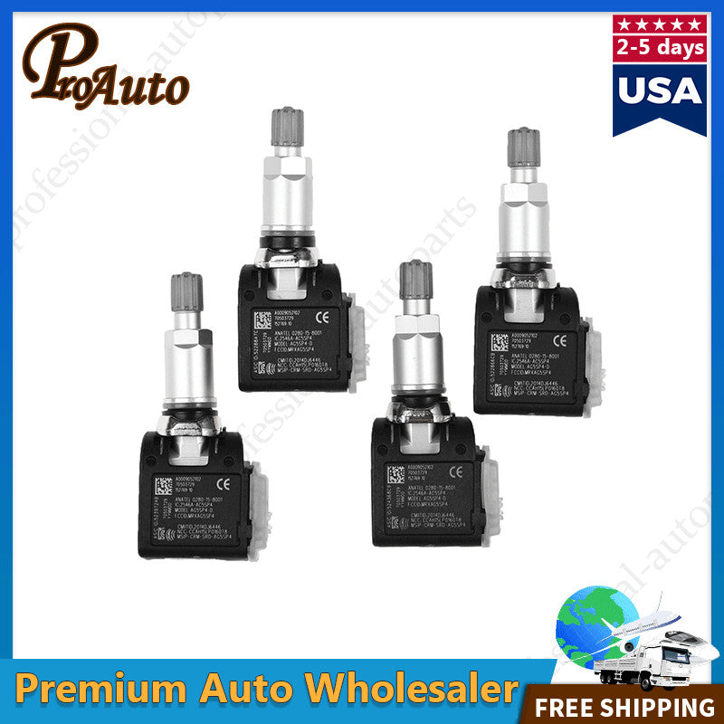 Set (4) TPMS Tire Pressure Sensor A0009052102 for Mercedes-Benz W213 E CLS-Class