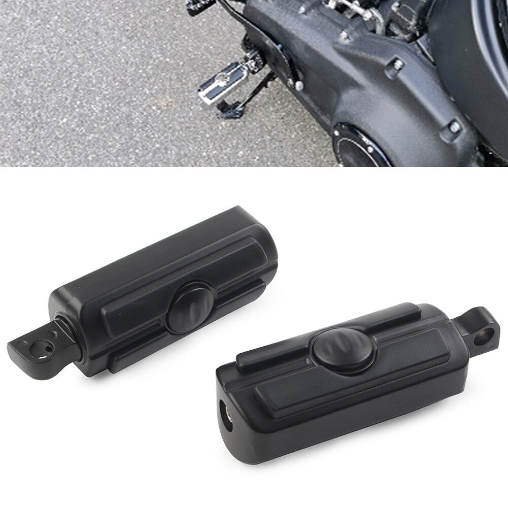 2xFu?rasten Fu?rasten Fu?rasten Pedale 10mm Fur for Harley-Davidson Motorrad Schwarz
