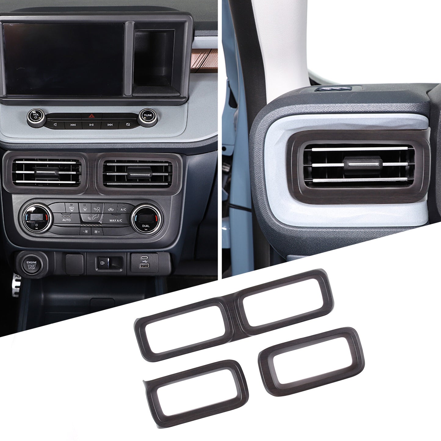Matte Black Tailgate Rear Handle Trim Protector Frame for Toyota Tundra 2022 - 2023