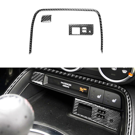 for Mazda MX-5 2016-2020 Carbon Fiber Interior Center Control Panel Cover Trim