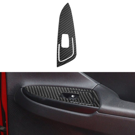 Carbon Fiber Passenger Door Control Trim Cover for Hyundai for Veloster JS 2019-2022