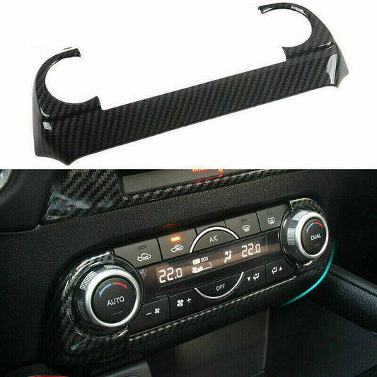 for Mazda CX-5 2017-2021 Carbon Look Air Conditioner Switch On-Off Cover Trim