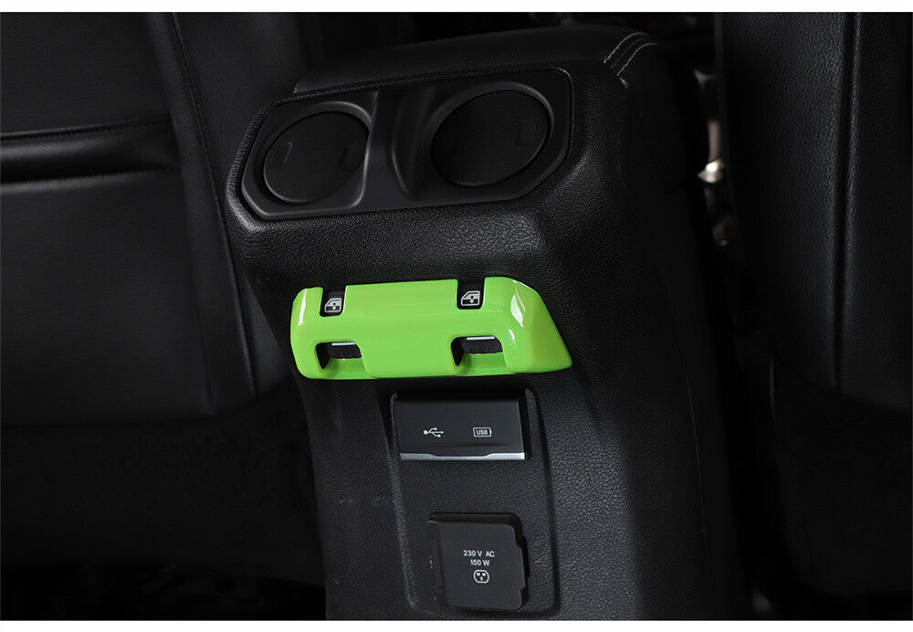 Rear Window Lift Switch Panel Trim for Jeep for Wrangler JL JT 2018+ABS Light Green