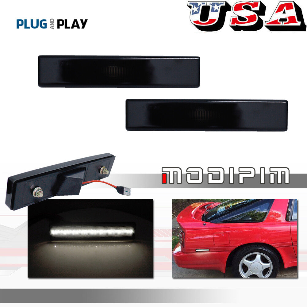 Suitable for 86-92 for Toyota Supra MK3 A70, black and white LED rear side marker indicator lights.