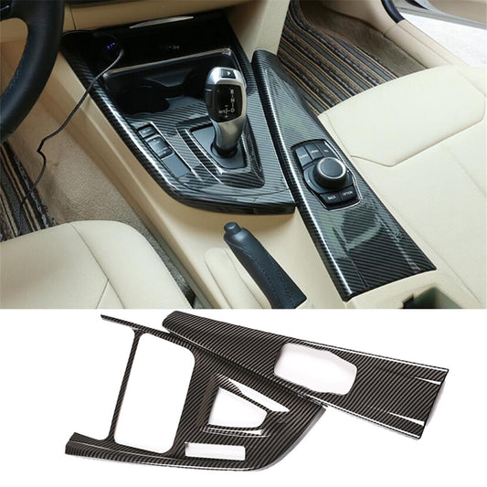 Carbon Fiber ABS Center Console Gear Shift Cover for BMW 3 4 Series F30 GT 13-19