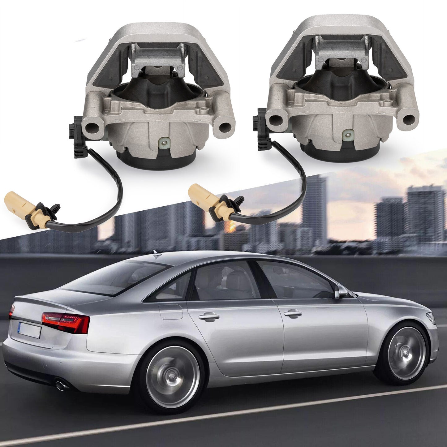 for Audi for A6 A7 Quattro 2012-2018 3.0L/2.0L Left+Right Engine Motor Mount Set kit