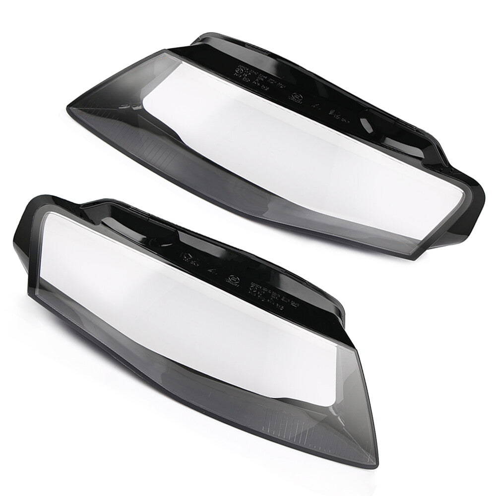 A pair of headlights, left and right headlight kit protective covers, lens headlights suitable for 2009-12 for Audi A4 B8
